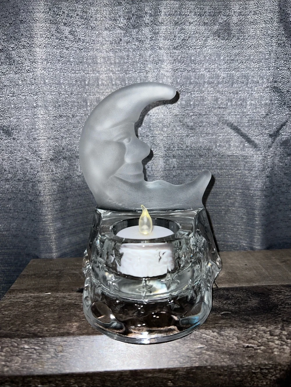 Vintage Partylite Moon and Stars Tealight Holder